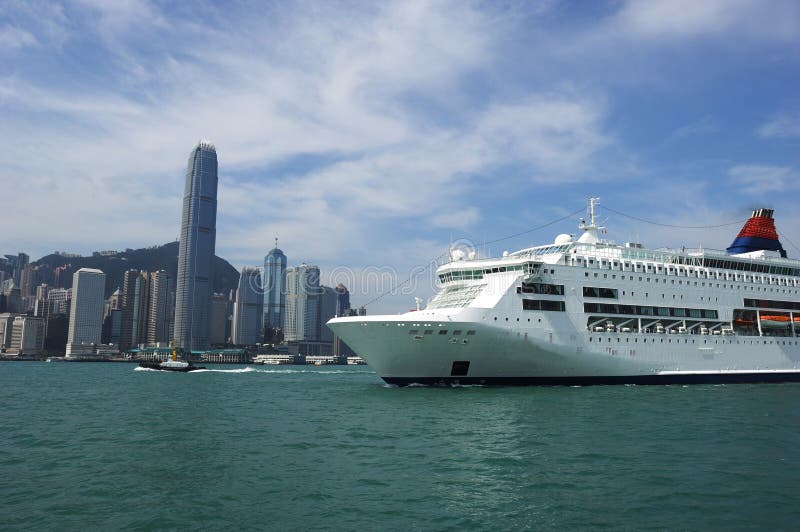 Passenger ship stock photo