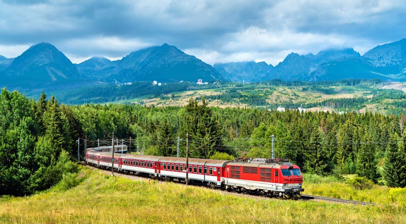 Osobní vlak ve Vysokých Tatrách, Slovensko