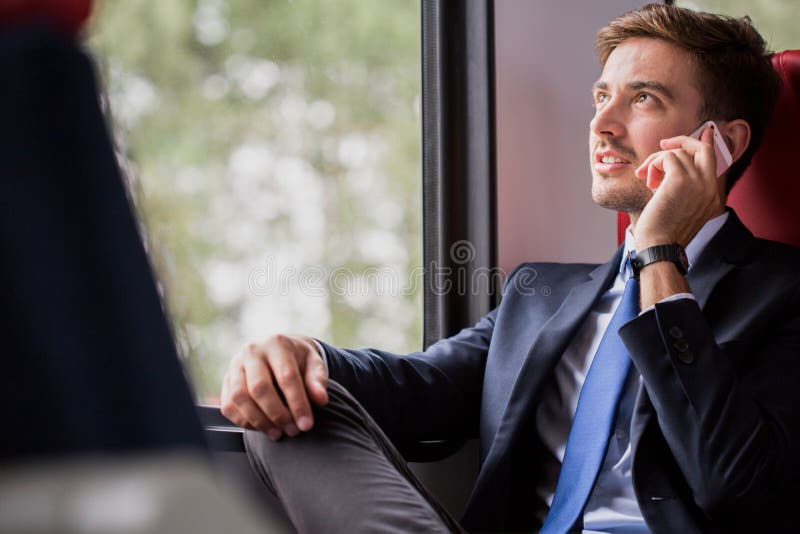 Passenger travelling in business class royalty free stock photography