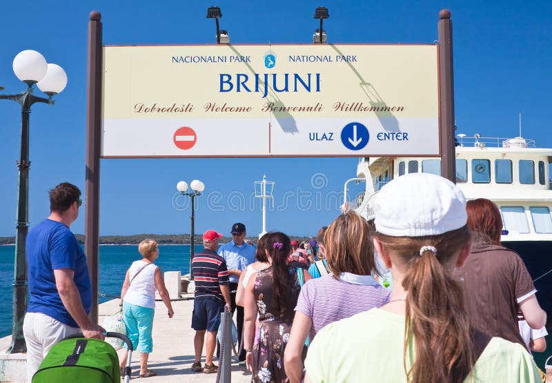 Passengers boarding the ship. Croatia