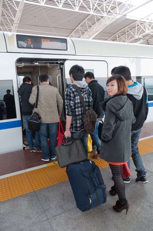 Passengers Prepare on the Train Editorial Stock Image Image of rail