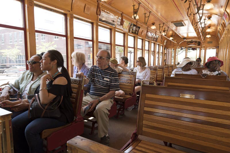 Passengers Riding on a Streetcar FL USA Editorial Photo - Image of ...