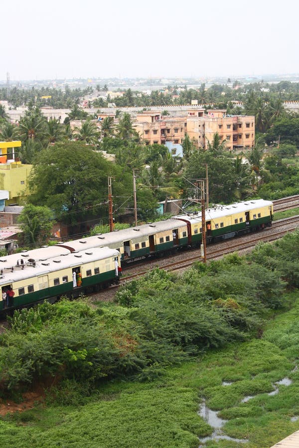 Passengers in two Train waiting for green signal