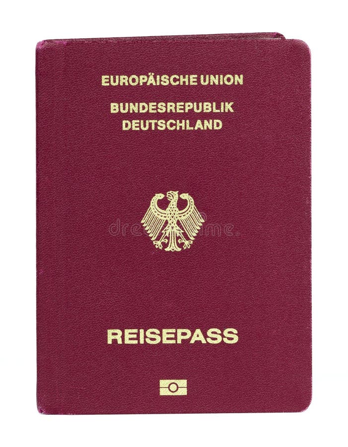 Passeport biométrique allemand d'Union européenne images libres de droits Passeport biométrique allemand d'Union européenne images libres de droits