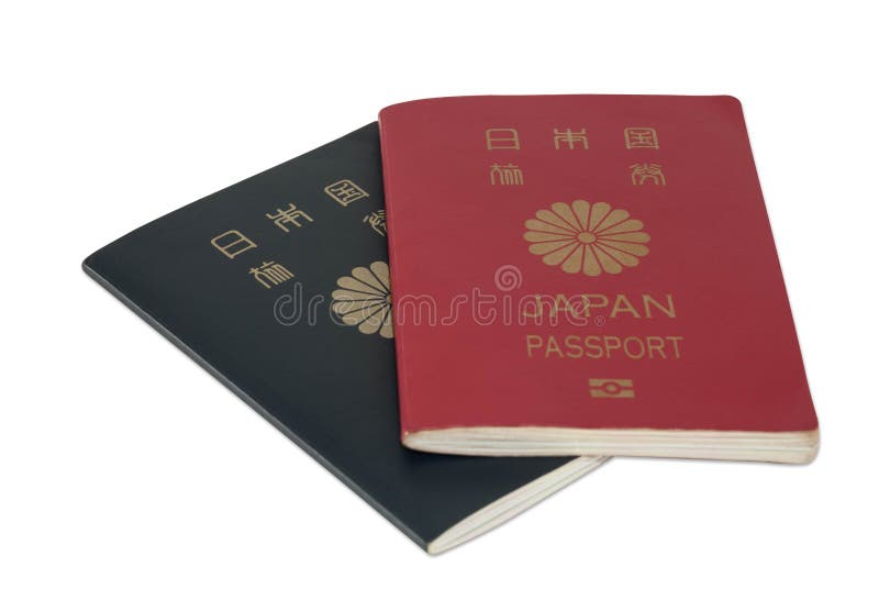 Passeport Japonais Et Visas Sur Le Passeport Image stock Image du