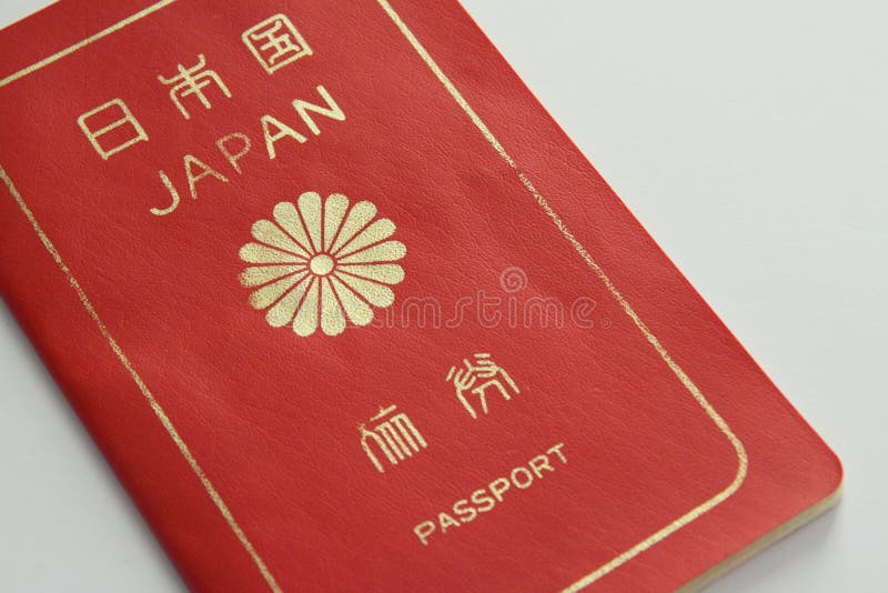 Passeport Japonais Et Visas Sur Le Passeport Image stock Image du