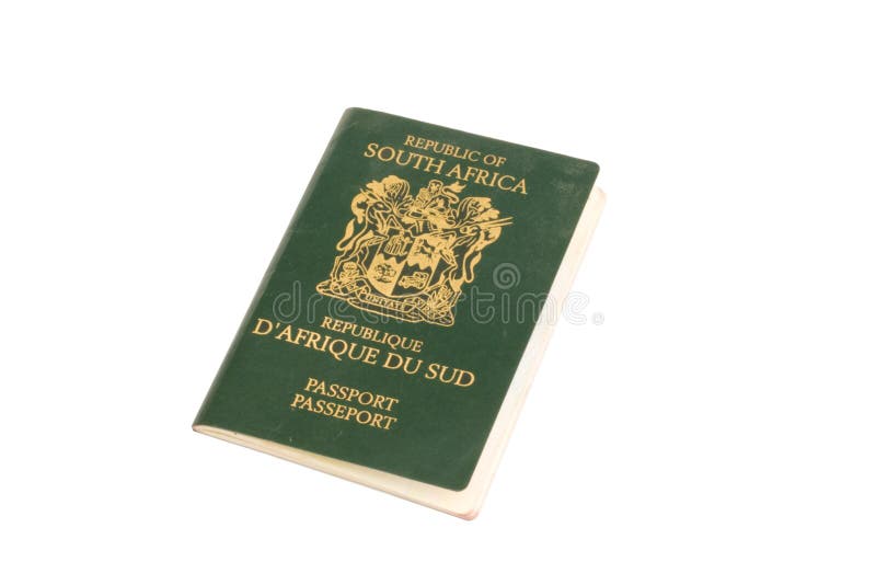 Passeport sudafricain photo stock. Image du vert, immigration 4456926