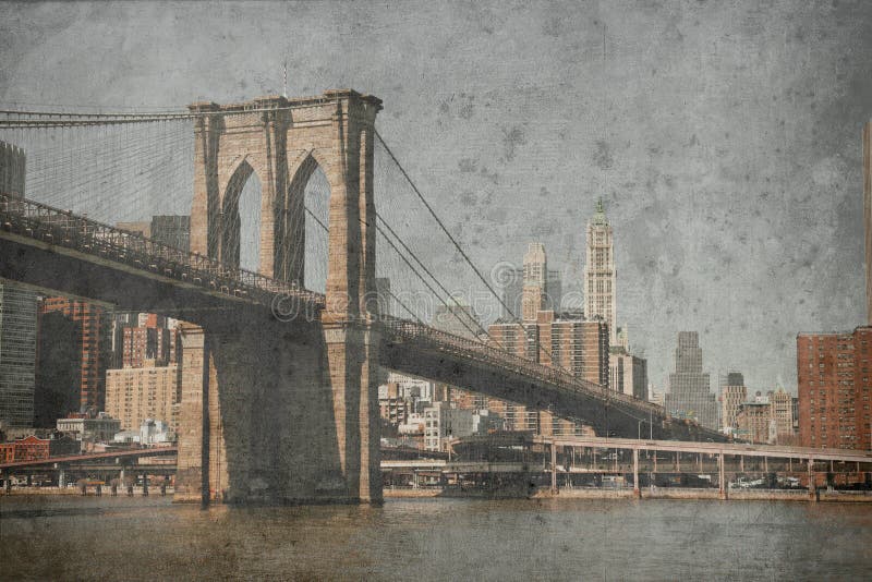 Passerelle de Brooklyn photos libres de droits Passerelle de Brooklyn photos libres de droits