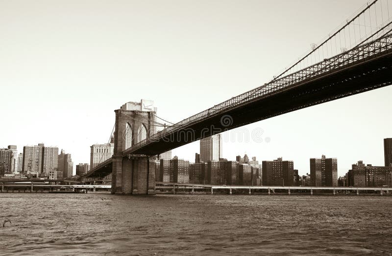 Passerelle de Brooklyn photo libre de droits Passerelle de Brooklyn photo libre de droits