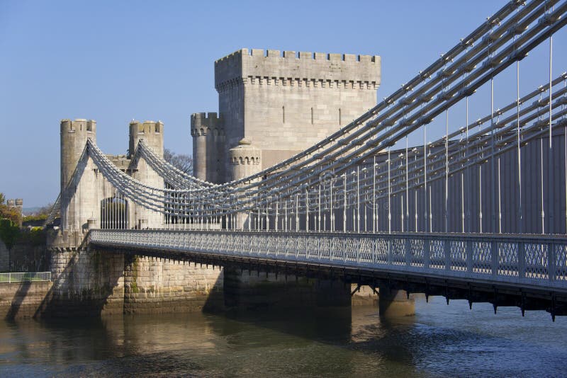 Passerelle de château de Conwy - Conwy - Pays de Galles images stock Passerelle de château de Conwy - Conwy - Pays de Galles images stock