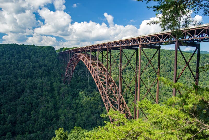 Passerelle de gorge de fleuve neuf images libres de droits Passerelle de gorge de fleuve neuf images libres de droits