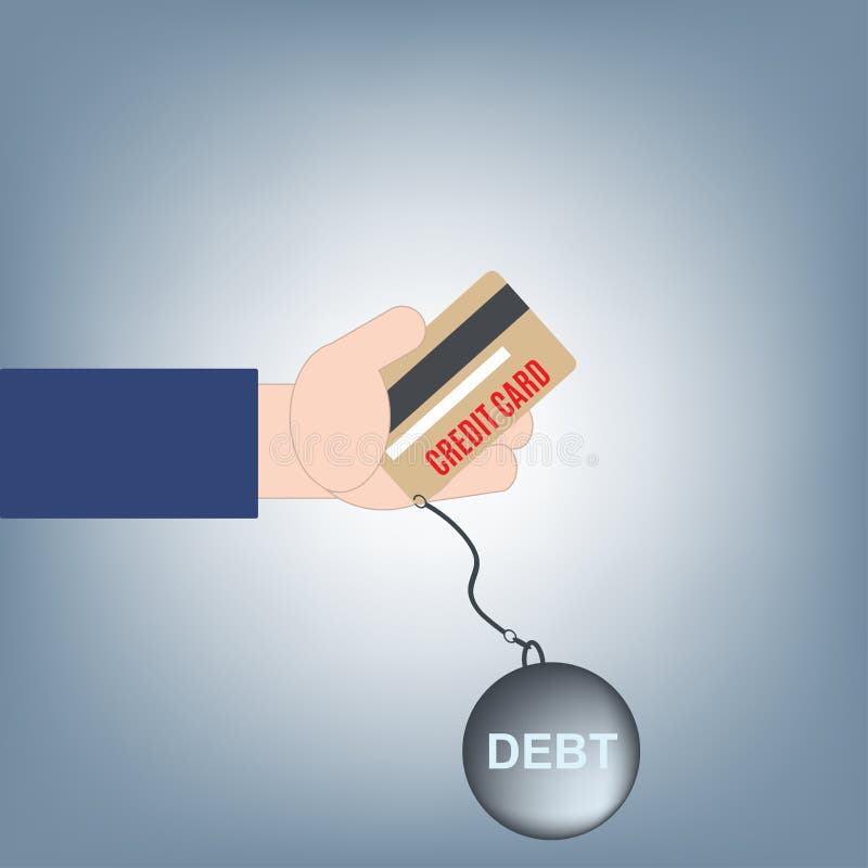 Passi dare o la tenuta i soldi della carta di credito e del debito, il concetto finanziario di prestito, vettore dell'illustrazio illustrazione di stock Passi dare o la tenuta i soldi della carta di credito e del debito, il concetto finanziario di prestito, vettore dell'illustrazio illustrazione di stock