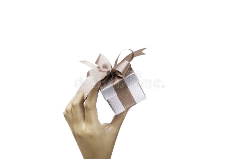 Passi giudicare un contenitore di regalo di lusso del luxurysmall isolato sul BAC bianco fotografie stock libere da diritti Passi giudicare un contenitore di regalo di lusso del luxurysmall isolato sul BAC bianco fotografie stock libere da diritti