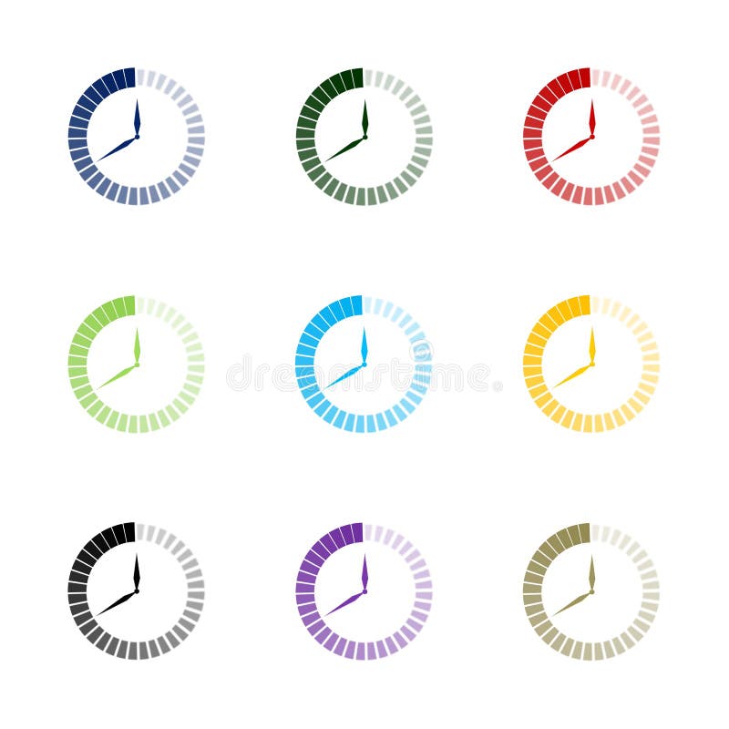 Passing Time - Set vector illustration Passing Time - Set vector illustration