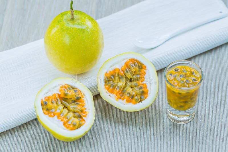 Passion fruit and honey stock image. Image of sweet, delicious 48158635