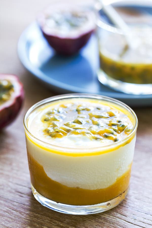 Mango With Passion Fruit Smoothie Stock Photo Image of brown, fresh 29927744