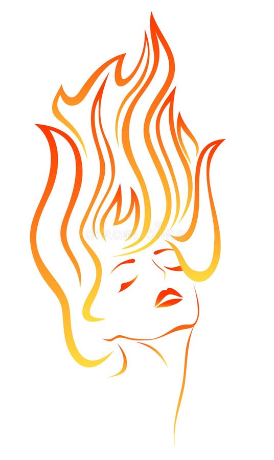 Flames Hair Stock Illustrations 436 Flames Hair Stock Illustrations