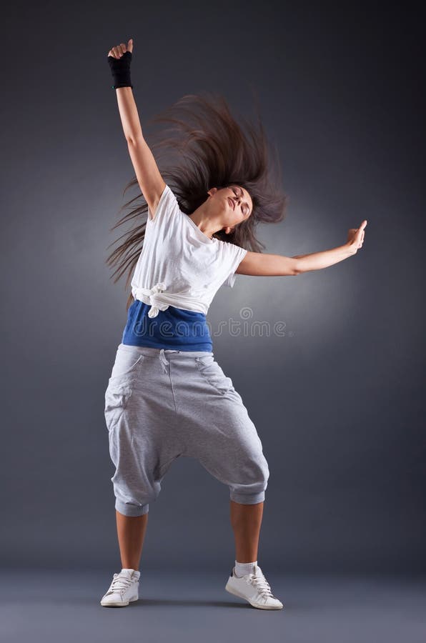 Passionate young female dancer stock images