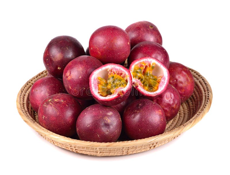 Passionsfrucht getrennt auf weißem Hintergrund lizenzfreies stockfoto Passionsfrucht getrennt auf weißem Hintergrund lizenzfreies stockfoto
