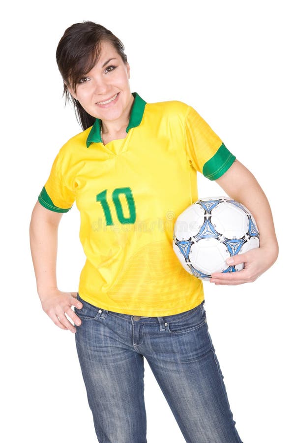 Fille Du Football Photo Stock Image Du Lifestyle Isolement 10959206