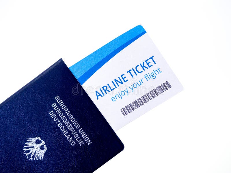 Passport and Airline Ticket Stock Photo - Image of paper, destination ...