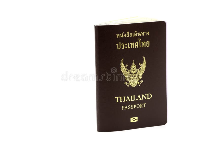 Passport Cover Of Thailand, Identification Citizen Isolated On White