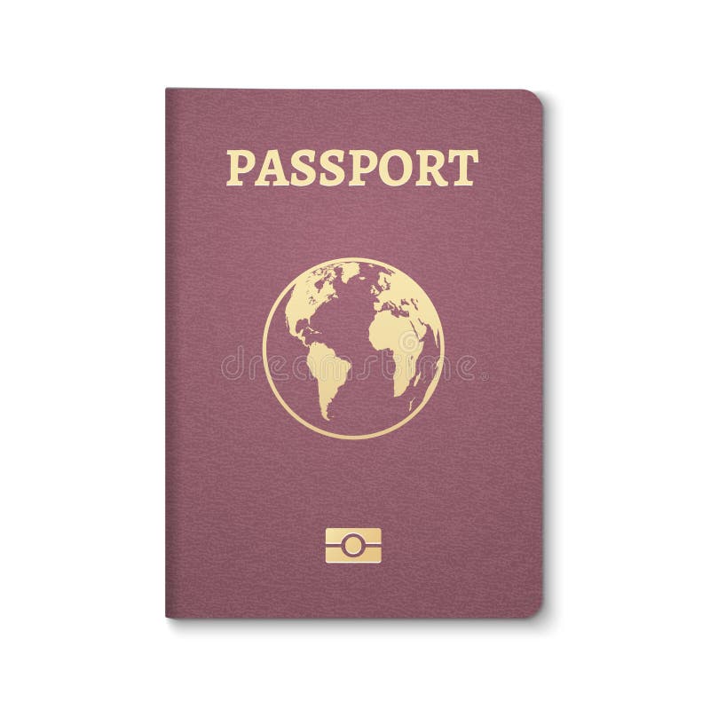 International Passport Cover Red And Blue Template Vector Biometric Citizen Passports Cover 3882