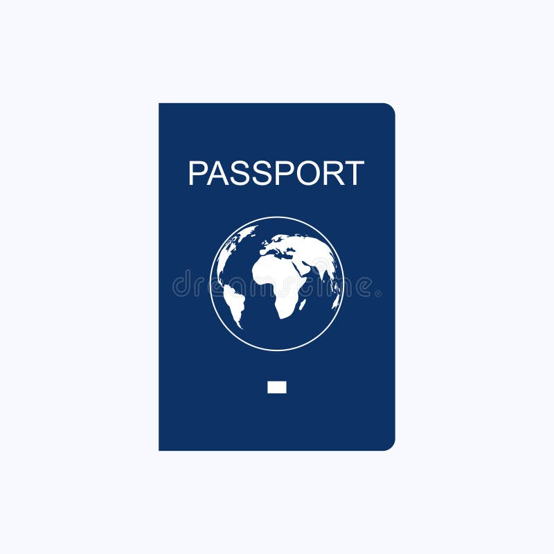 Passport Flat Design Style On White Background Stock Vector