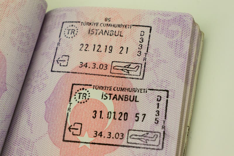 Passport Stamps of Istanbul, Turkey Editorial Image - Image of stamps,  design: 220603205