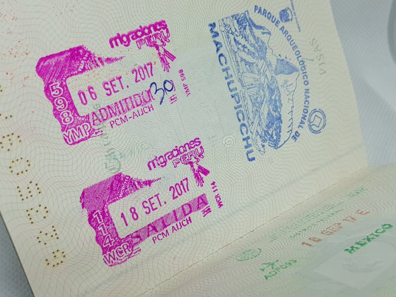 Passport Stamp Peru Stock Photos - Free & Royalty-Free Stock Photos ...