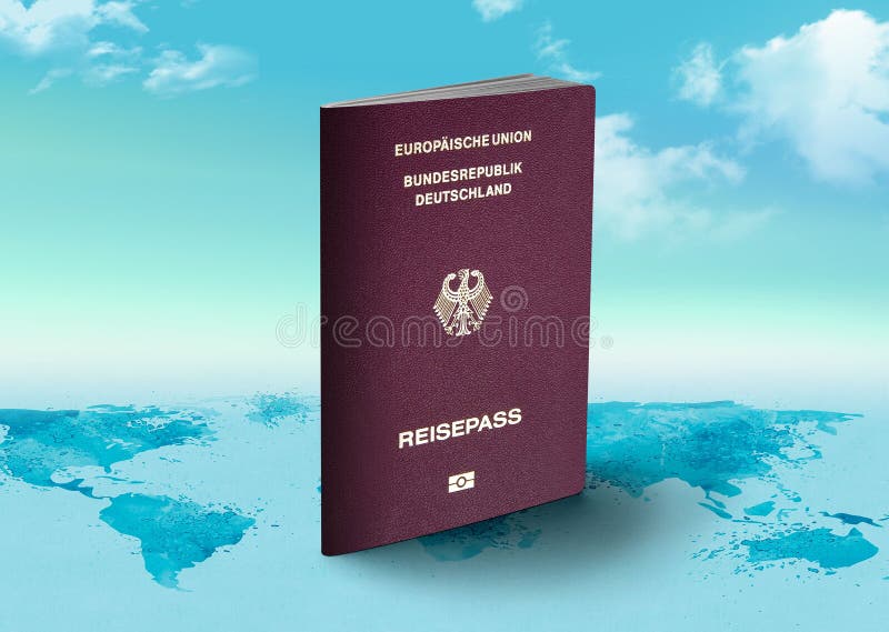 Raak verstrikt duisternis Executie Austria Passport on World Map with Clouds in Background Stock Illustration  - Illustration of airport, country: 175063014