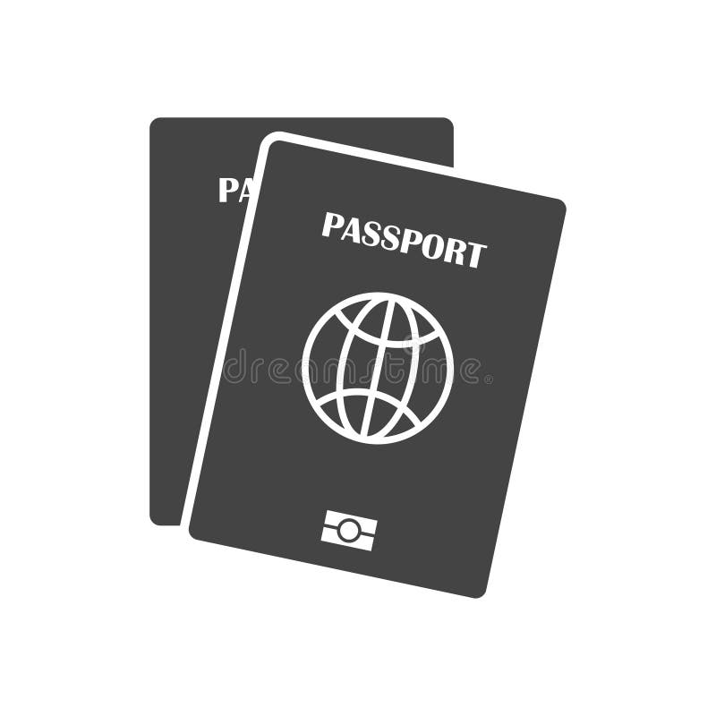 Passport Vector Icon on White Isolated Background Stock Vector ...