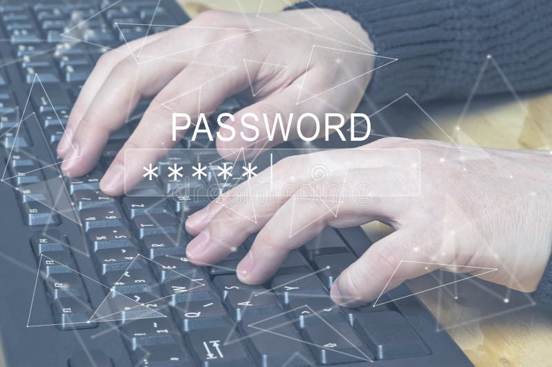 Password Box in Internet Browser, hands typing on computer keyboard. stock images Password Box in Internet Browser, hands typing on computer keyboard. stock images
