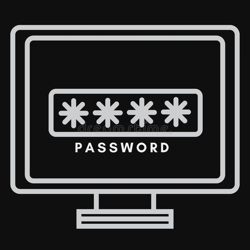 Password computer icon stock illustration
