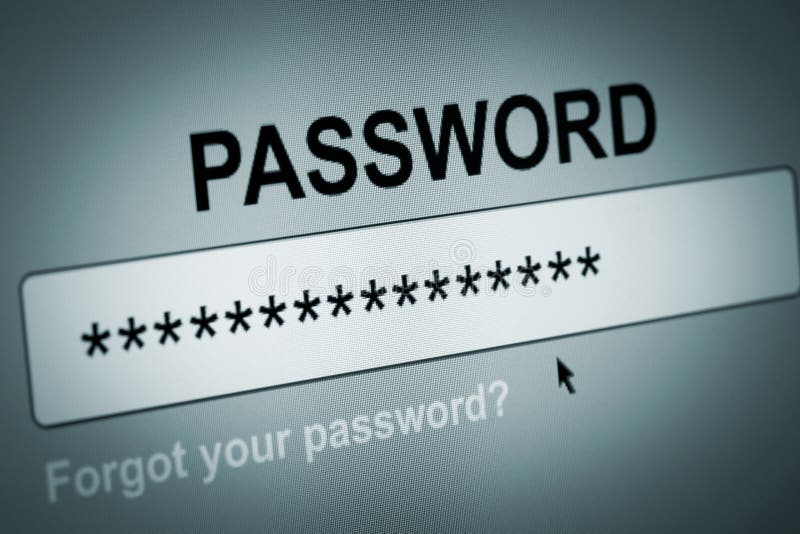 Passwort-Kasten im Internet-Browser stockbild Passwort-Kasten im Internet-Browser stockbild
