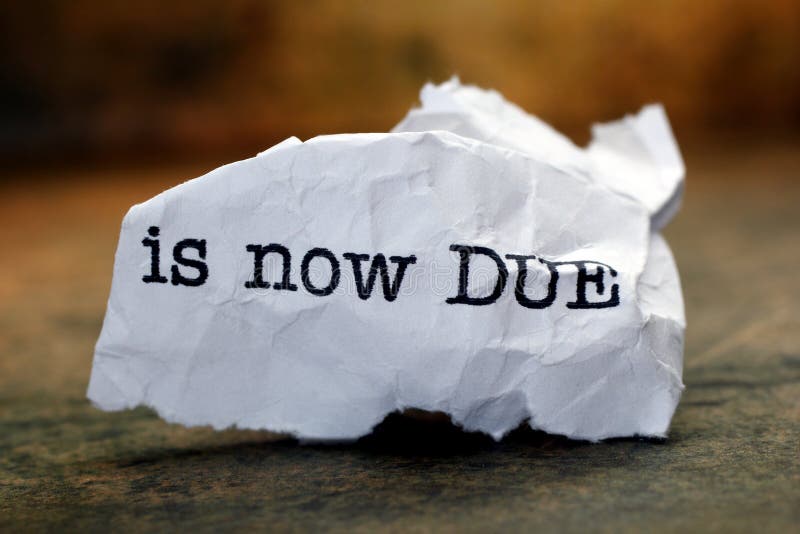 Past Due Notice of Delinquent Account Late Payment Stock Image Image