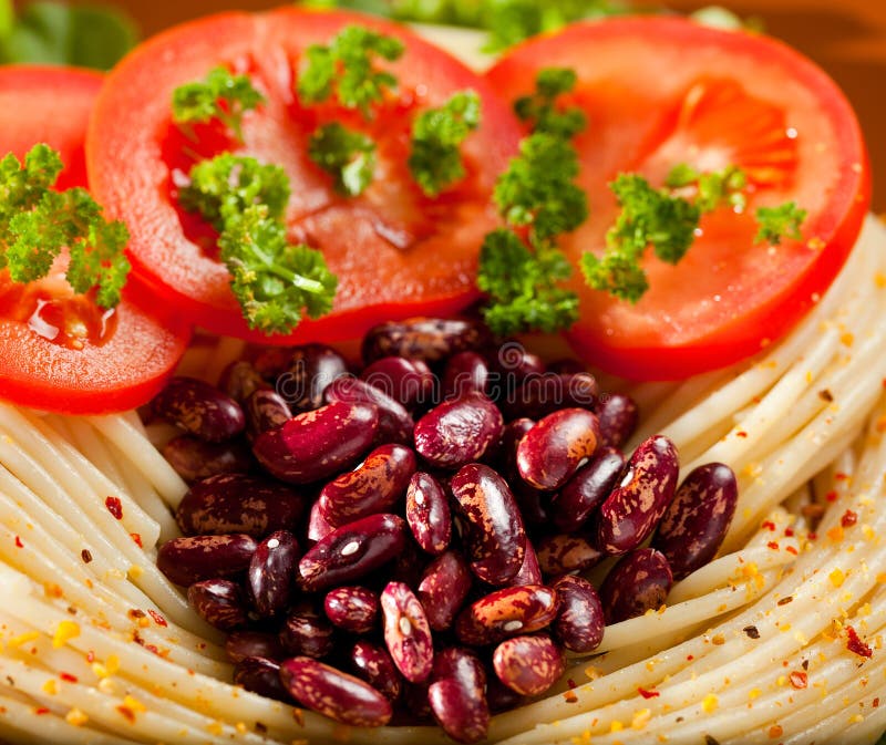 Pasta with baked beans stock photo. Image of bean, kitchen 28452888