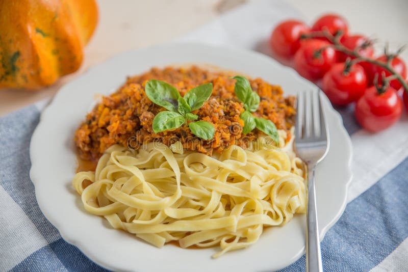 Pasta with bolognese sauce stock photo. Image of pasta 80078146