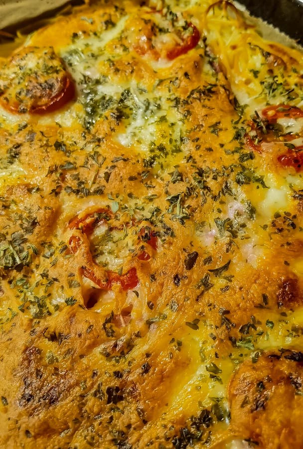 Pasta Casserole with Gratinated Cheese Stock Image Image of snack