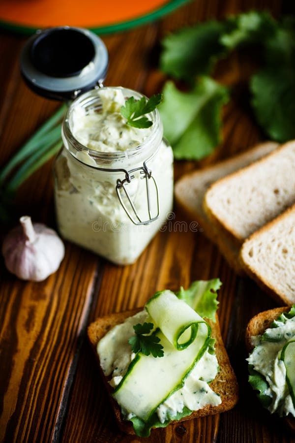 Pasta Cheese Egg with Garlic Stock Image Image of cucumber, additive