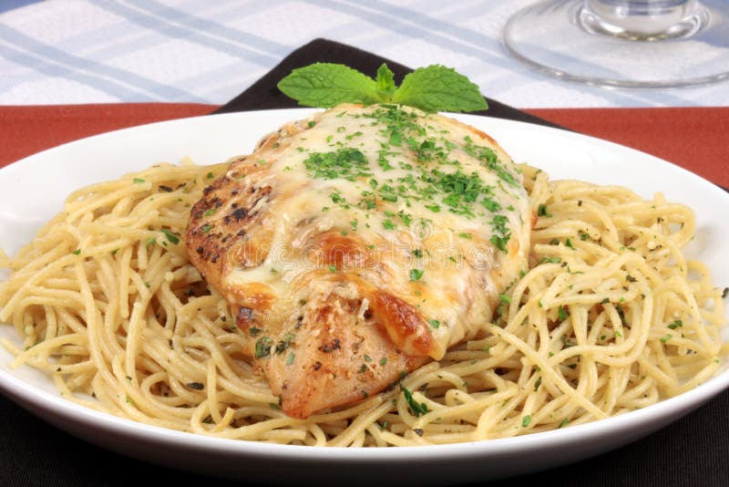 Pasta and Chicken Breast Meal Stock Photo Image of dinner, pasta 7226422