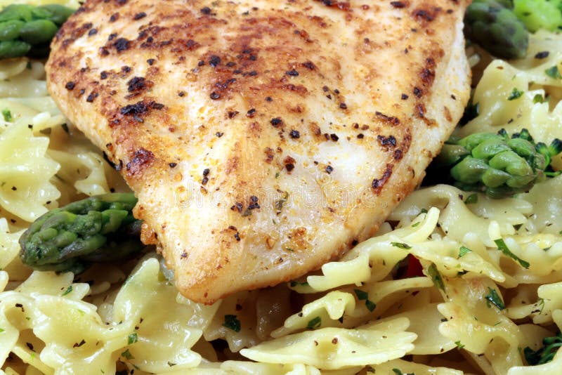 Pasta and Chicken Breast Meal Stock Photo - Image of healthy, cooking