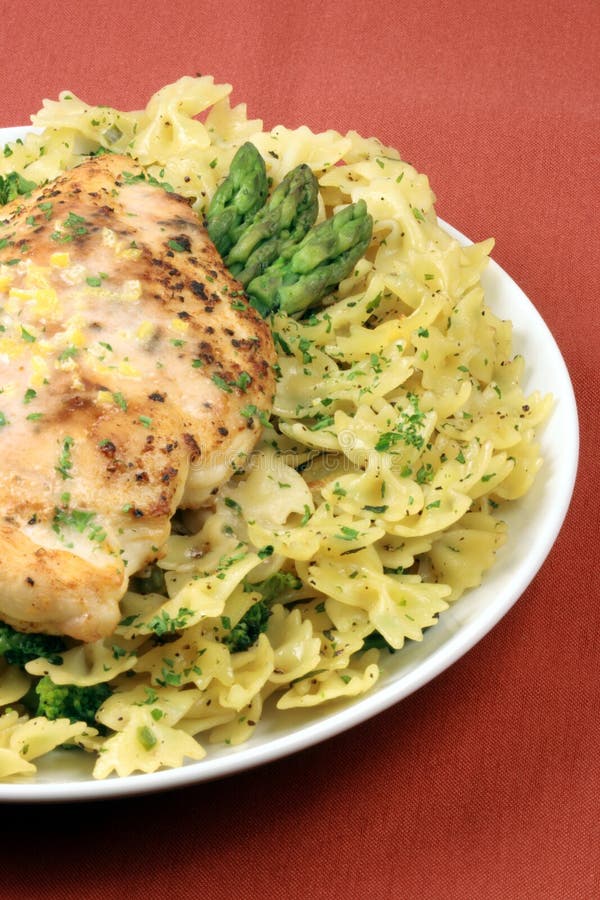 Pasta and Chicken Breast Meal Stock Photo - Image of meal, culture: 8996636
