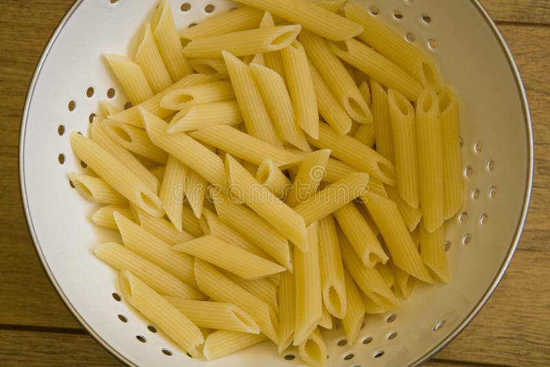 Pasta in colander stock image. Image of bowl, pasta, table 14982761
