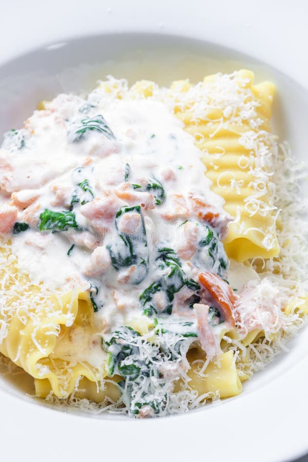 240 Creamy Salmon Spinach Pasta Stock Photos Free & RoyaltyFree