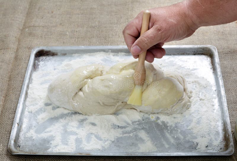 Pasta di pane di verniciatura immagini stock Pasta di pane di verniciatura immagini stock