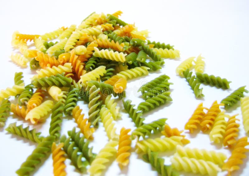 Pasta Dried Tricolored Fusilli Stock Image Image of italian, wheat