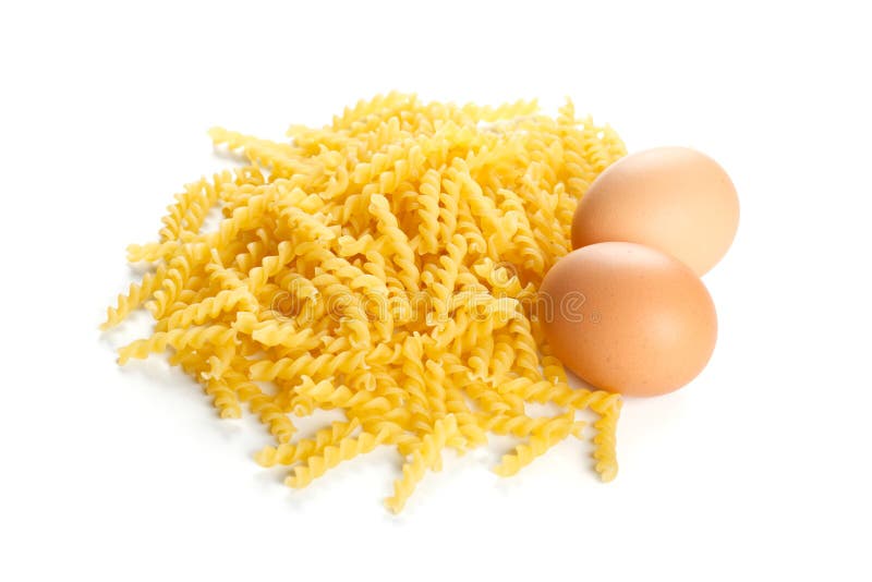 Pasta with eggs stock image. Image of natural, white 18645953
