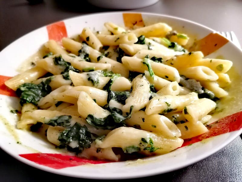 Pasta with Cream Stock Photo Image of curls, dinner 29314270