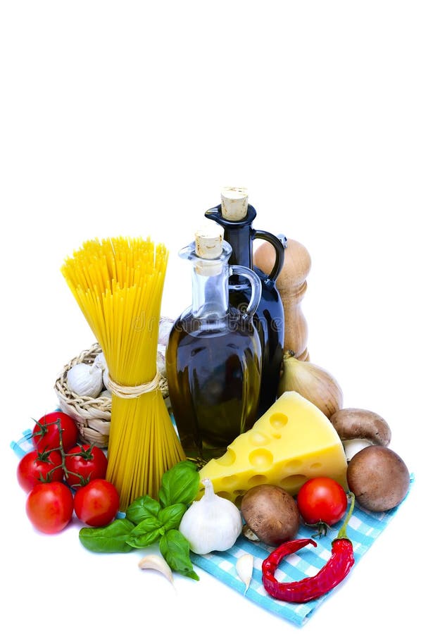 Healthy pasta ingredients stock image. Image of food 21052349